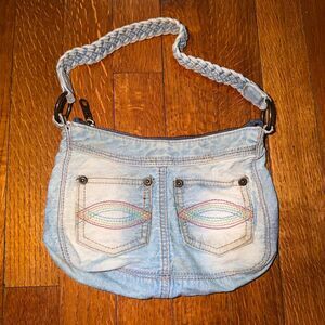 Vintage Y2K Abercrombie 1892 denim mini purse bag